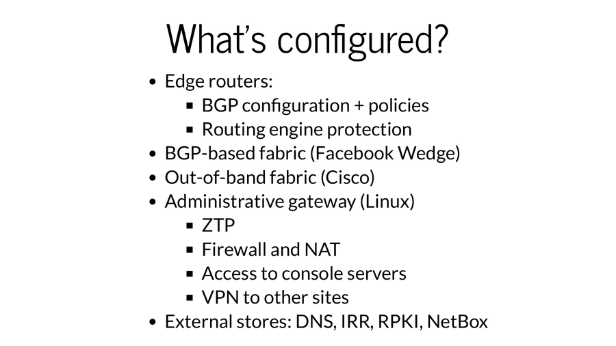 What's configured?