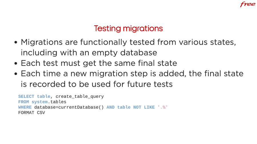 Testing migrations
