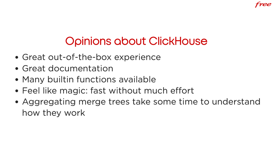 Opinions about ClickHouse