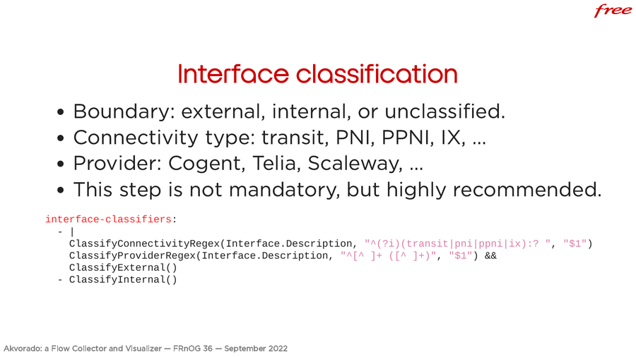 Interface classification