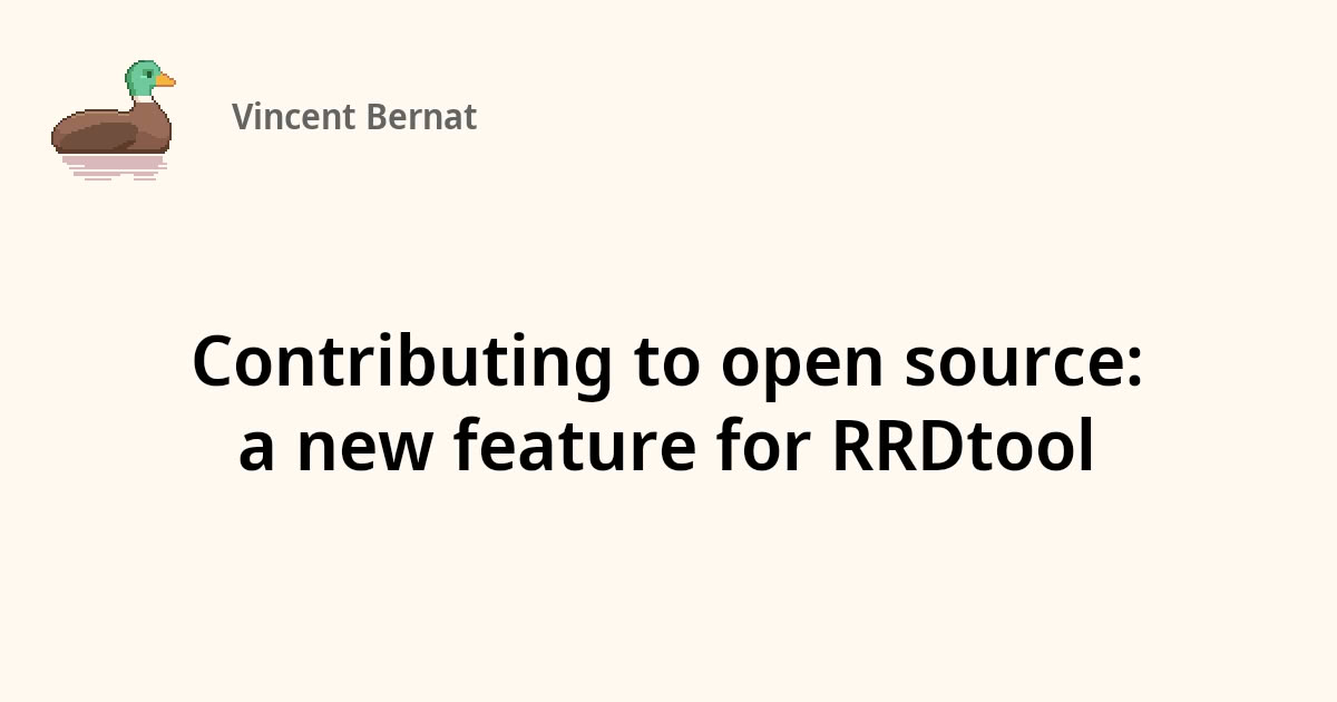 Contributing to open source: a new feature for RRDtool