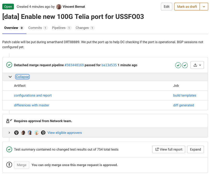 Demande de fusion dans
GitLab