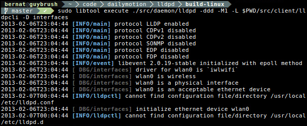 logging output of lldpd