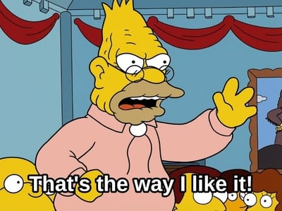 « C'est comme ça que j'aime ! » dit Abraham Simpson